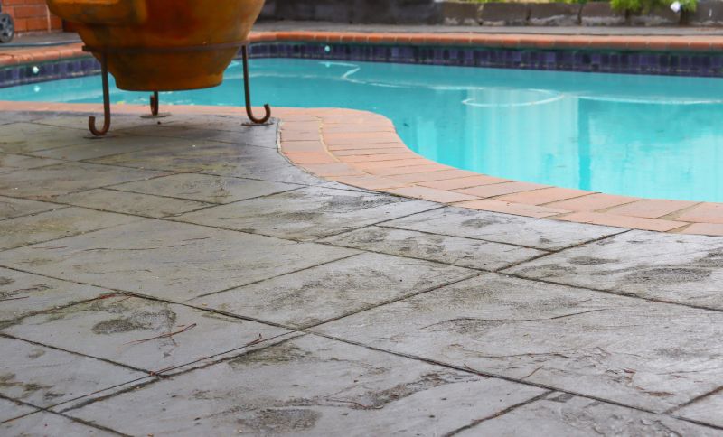 Pool Decks with Stamped Finish