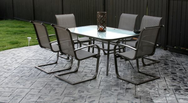 Backyard Concrete Stamping in Camas